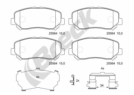 Set placute frana,frana disc 25564 00 701 10 BRECK